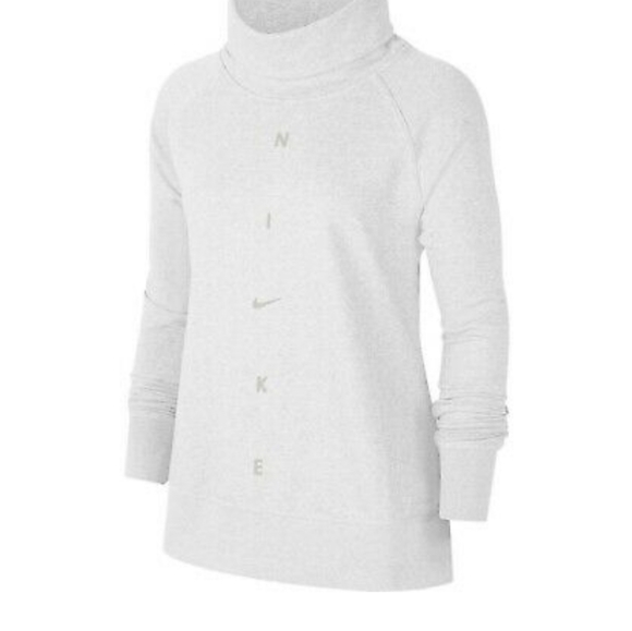 Nike long sleeve cream color sweatshirt with pockets. Size S - Picture 2 of 10